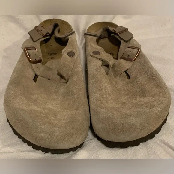 Birkenstock Tokio Men's Clogs Suede Leather Slide Sandal Taupe Size 45/12 - 12.5 - Picture 4 of 16